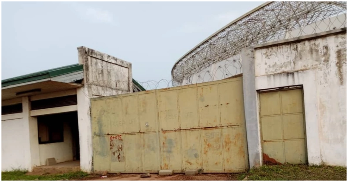 The dilapidated nature of the gate leading to the stadium