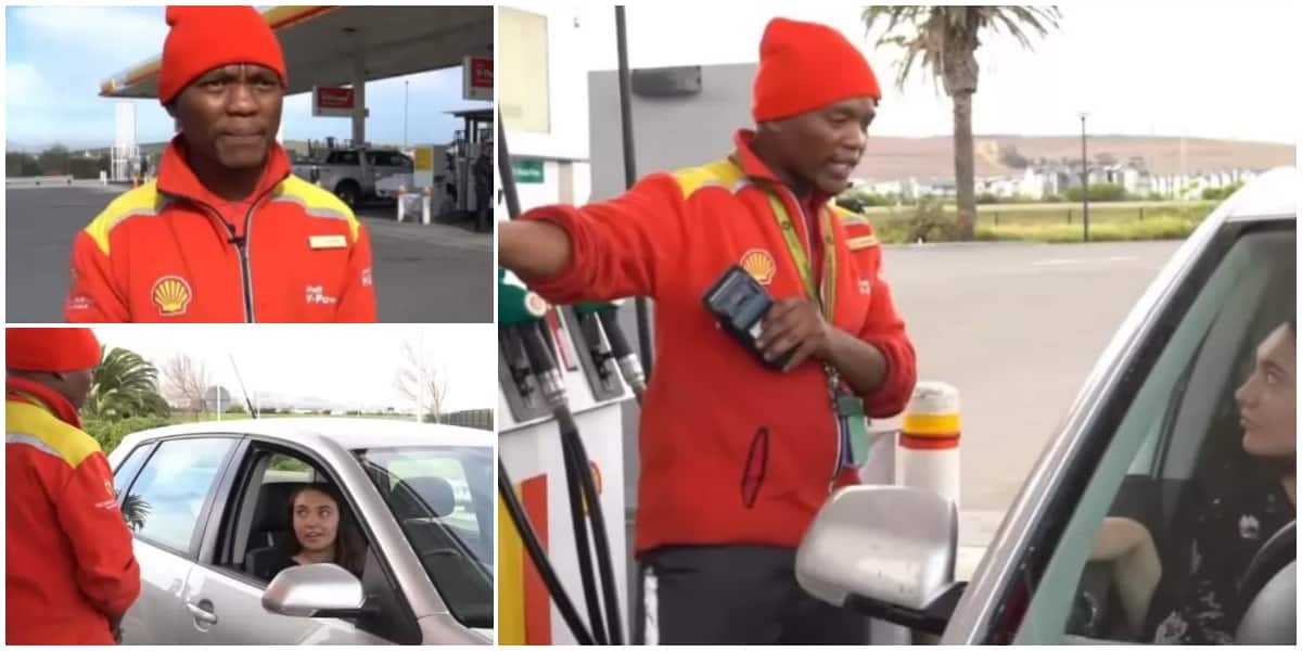 Filing station worker stunned with cash covering his salary for the next 8 years after paying for lady's fuel