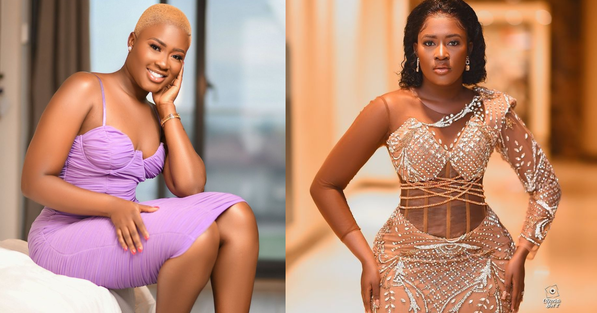 Fella Makafui, the wife of AMG Medikal, arrives at the AMG concert in a cutout jumpsuit