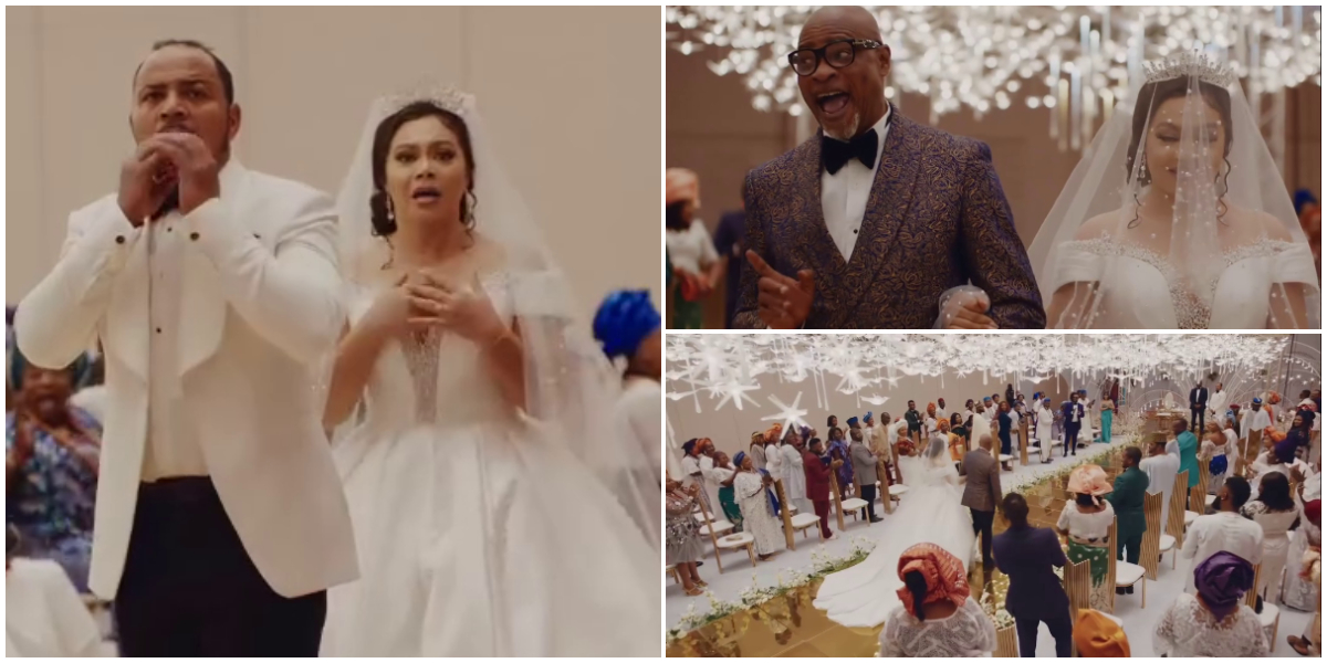 Nadia Buari weds Ramsey Nouah in Merry Men 3 trailer video, fans react to hot scenes: "Can't wait"