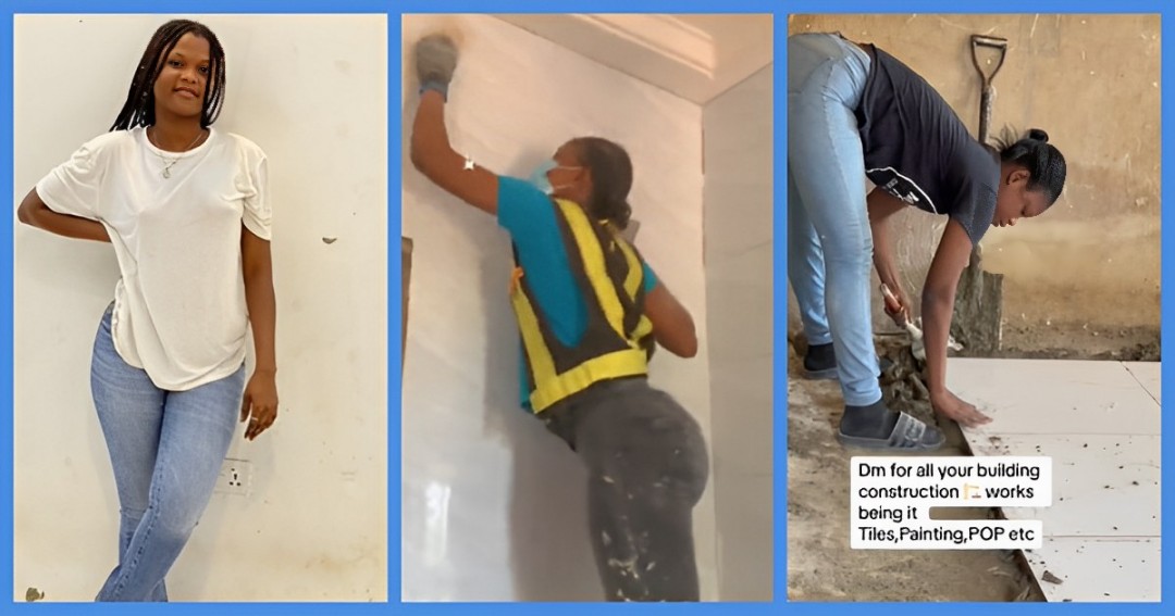 Female Painter And Tiler Brags About Her Work: "I Cash Out Everyday"