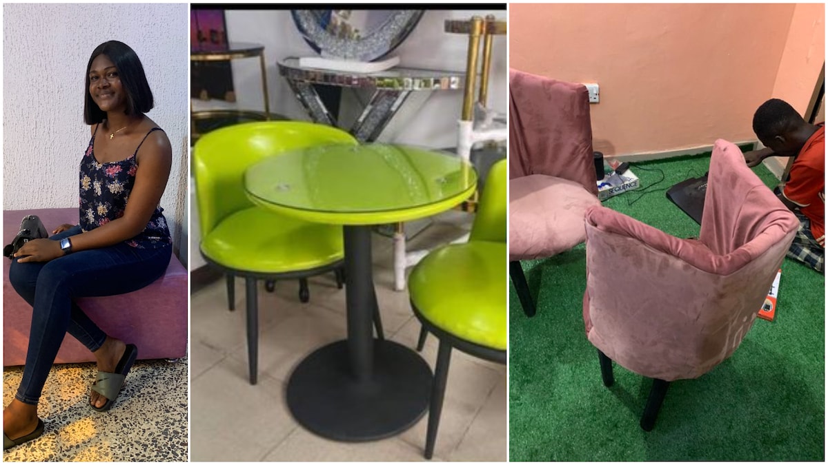 What I Ordered vs what I Got: Lady 'Cries' as Carpenter Finally Delivers her Chairs