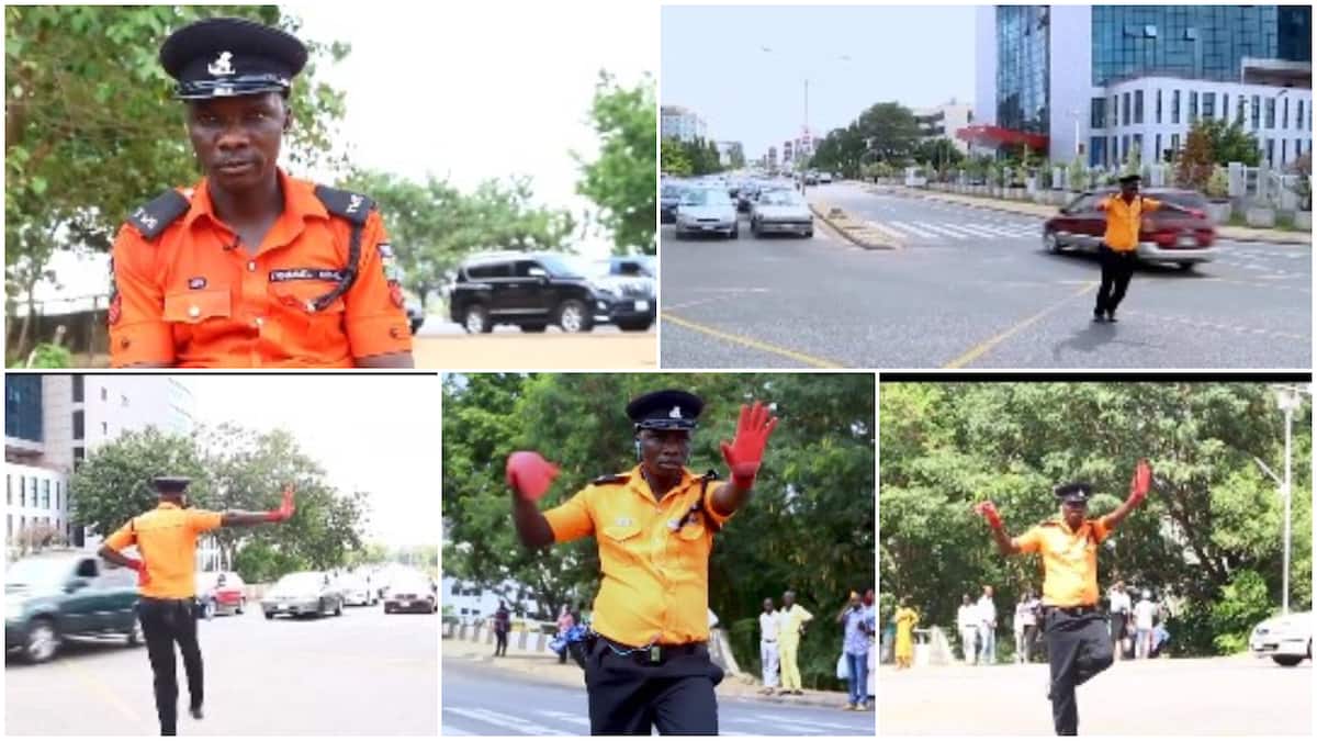 Viral video shows Nigerian policeman dancing as he controls traffic in Abuja, people react