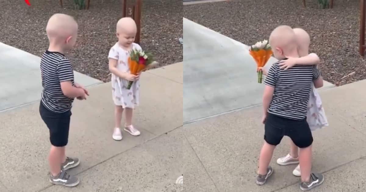 The two kids met in the hospital when they were both undergoing cancer treatment. Photo: Video screenshot from TODAY SHOW.