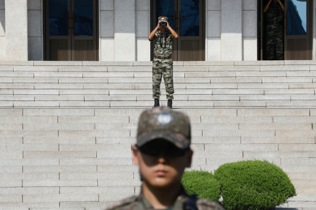 The heavily fortified Demilitarized Zone separates North and South Korea