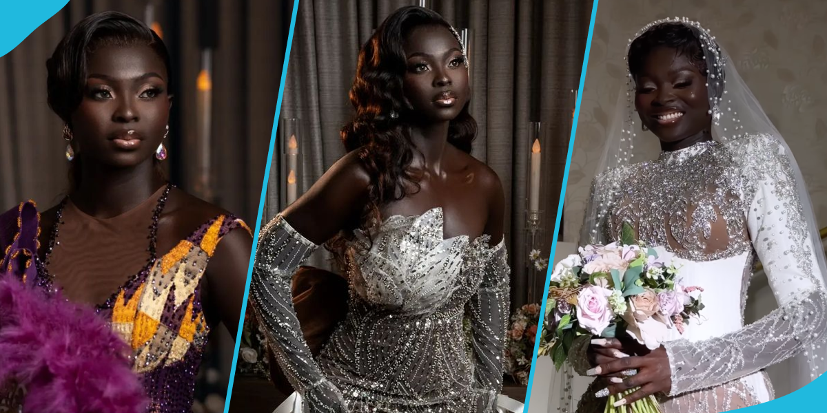 Ghanaian bride Lupita slays in glittering gowns