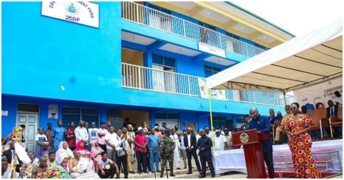 Vice-President Bawumia speaks at the commissioning of the ultra-modern school block
