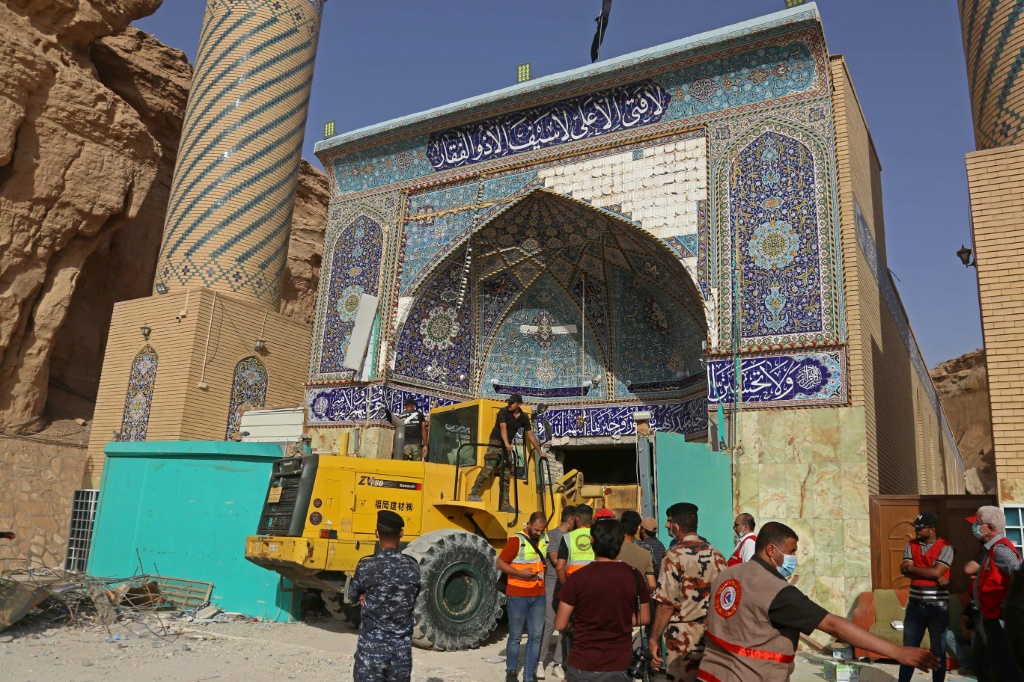 The stricken shrine is dedicated to Imam Ali, the son-in-law of the Prophet Mohammed, who according to Shiite tradition stopped there with his army on his way to a battle in AD 657
