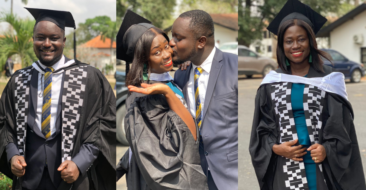 Brilliant GH couple graduate from UG after bagging masters degree in same program