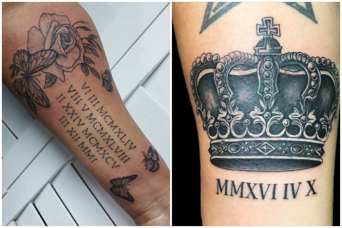 30 incredible Roman numerals tattoo designs to try and their meaning - YEN.COM.GH