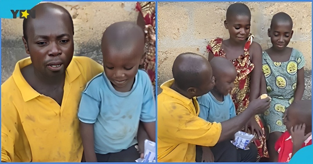 Ghanaian man feeds five children with one ball of Kenkey