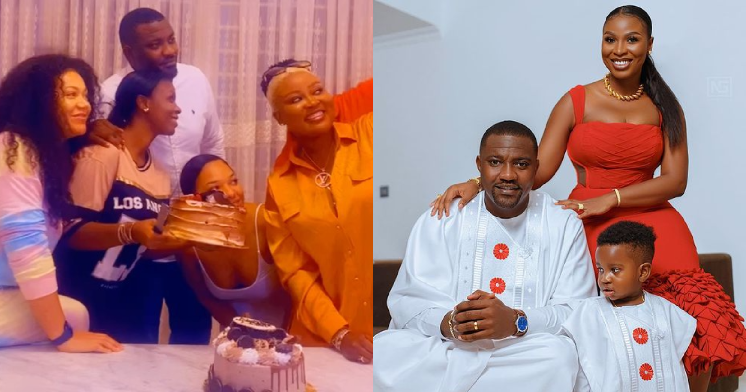 Dumelo, Nadia, others surprise his wife Gifty on her birthday (video)