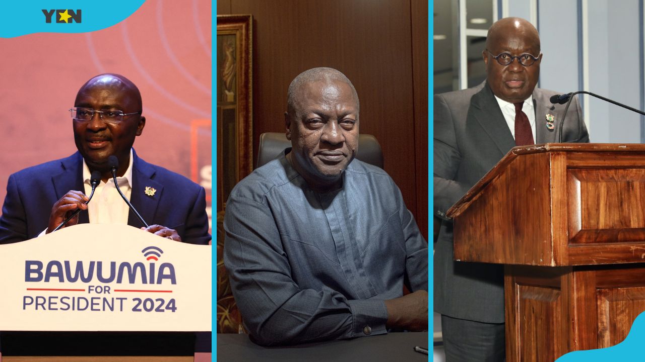 From (R-L) Nana Akufo-Addo, John Dramani Mahama and Mahamudu Bawumia
