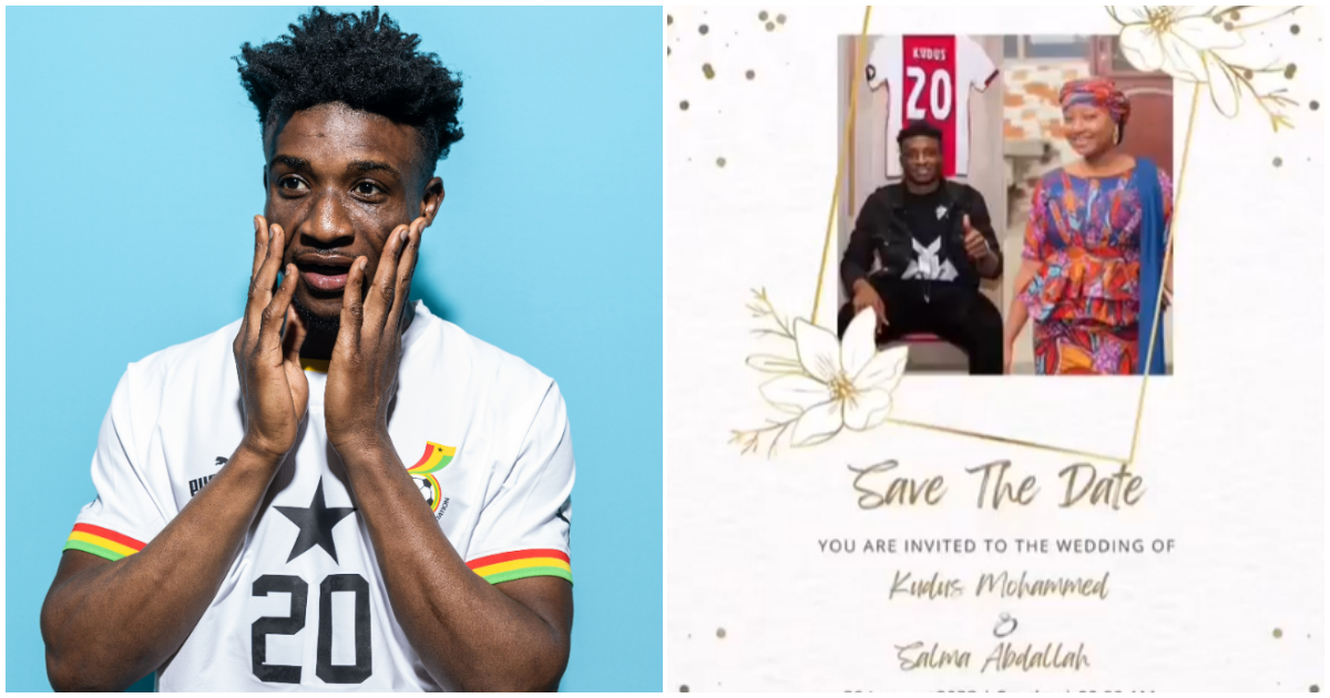 Kudus Mohammed: Ghanaian lady in love with Black Stars midfielder drops wedding invitation, triggers many on social media