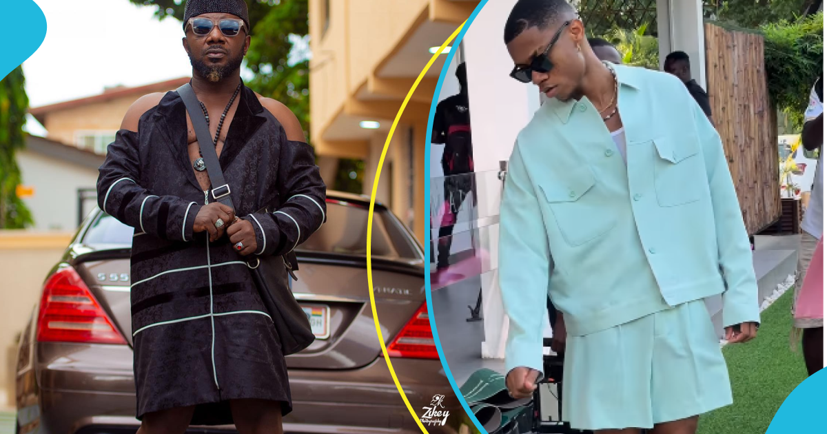 Osebo Okays KiDi's viral flared shorts and jacket in powder-blue color: "This is fire"