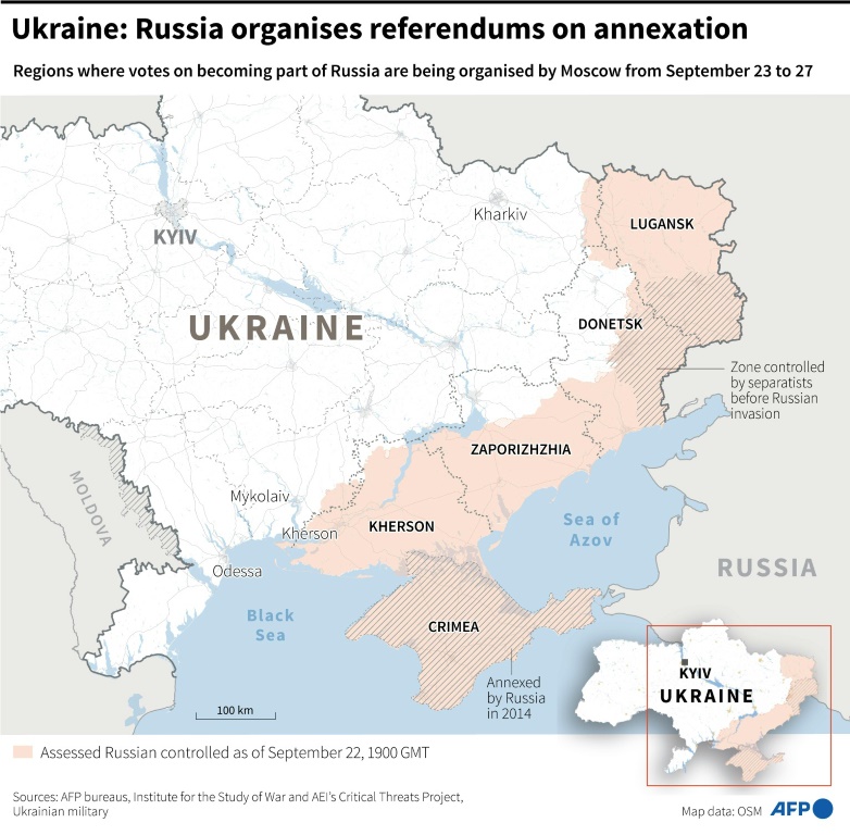 Russia organises referendum on annexation in occupied Ukraine regions