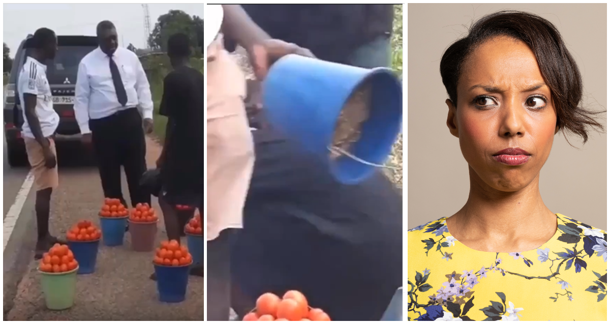 Ghanaian man gets scammed while purchasing tomatoes on the street