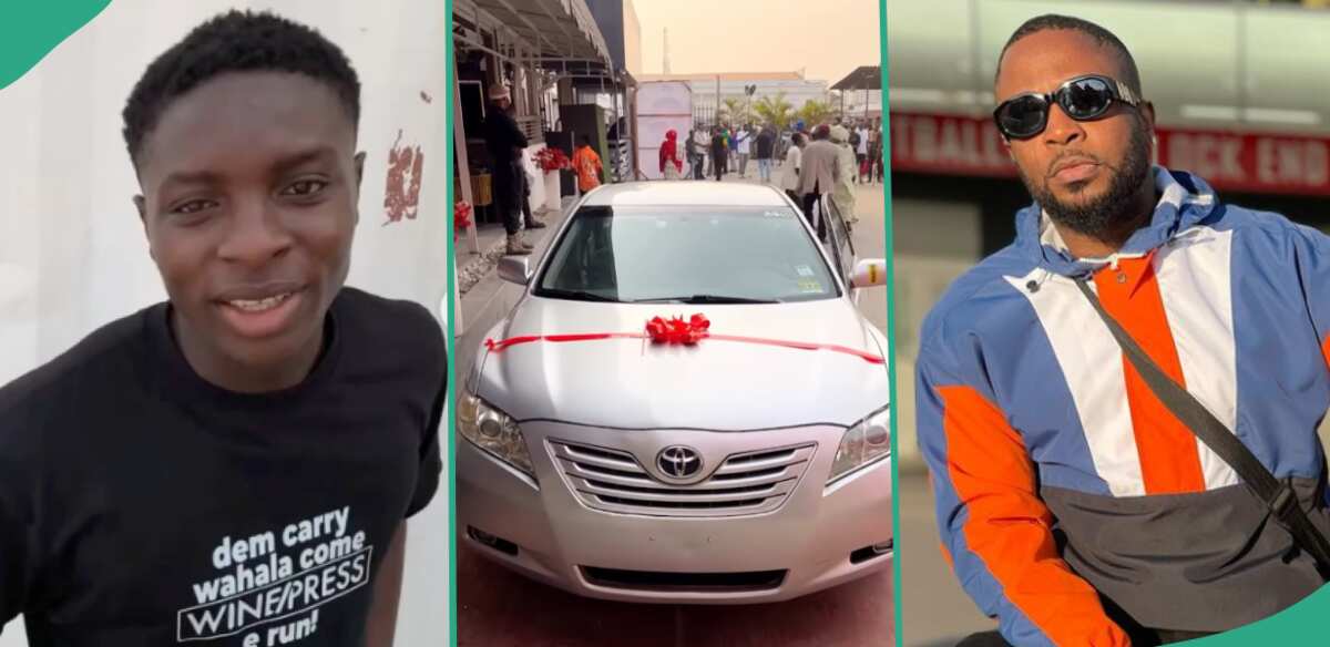 Man wins 2008 Camry LE during Tunde Ednut's birthday.