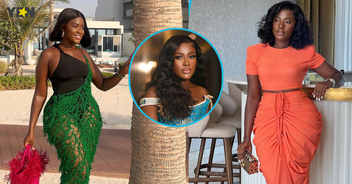 Fella Makafui looks like an African Barbie as she slays in a stylish brocade top and tight skirt