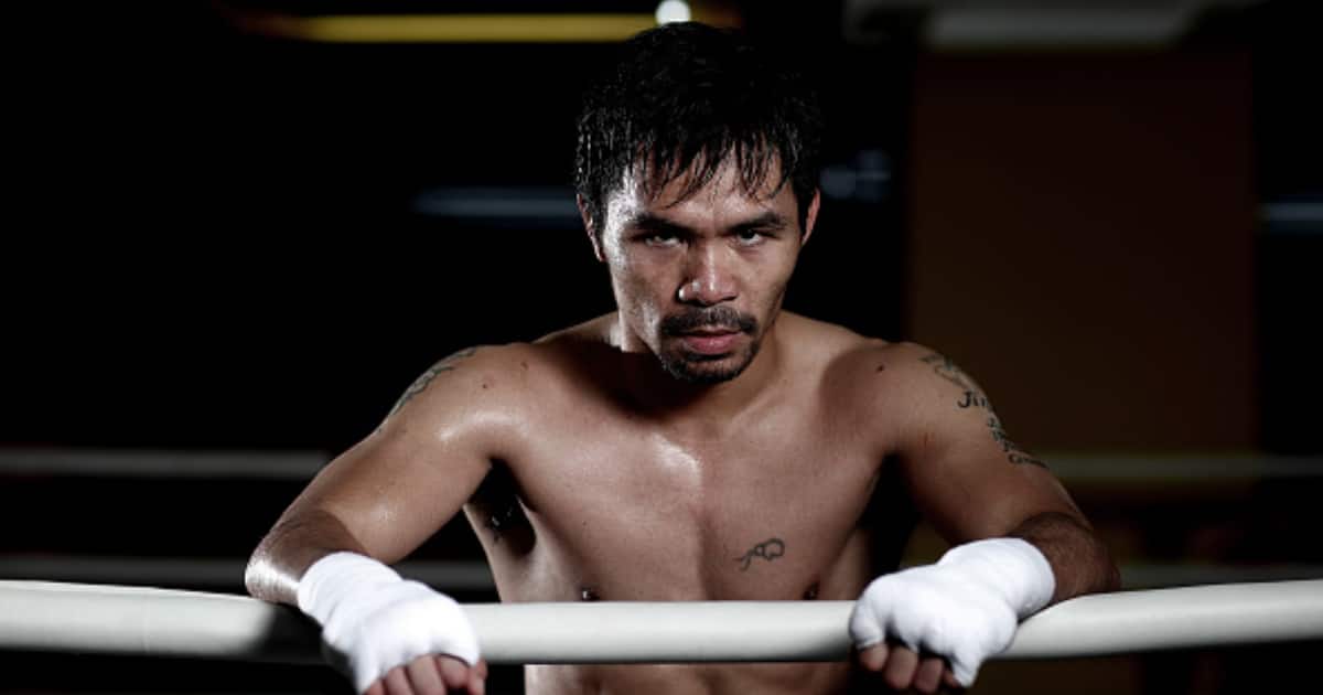 Manny Pacquiao poses for a portrait during a training session at the Elorde boxing Gym on May 19, 2017 in Manila, Philippines. (Photo by Chris Hyde/Getty Images)