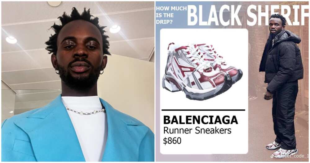 Black Sherif's Balenciaga sneakers