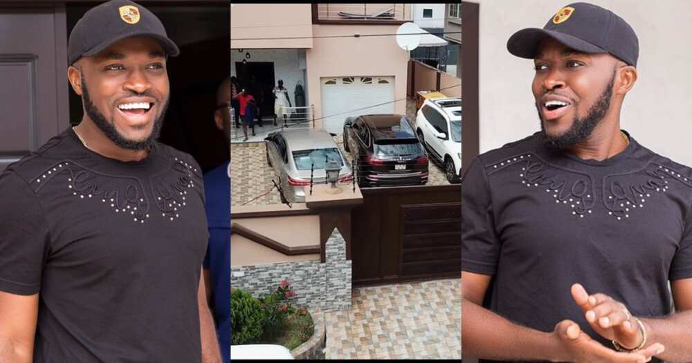 Kennedy Osei: Video of Despite's son in a plush mansion with luxury cars pops up