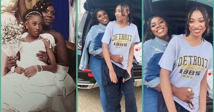 Lady shares transformation of little bride after 10 years