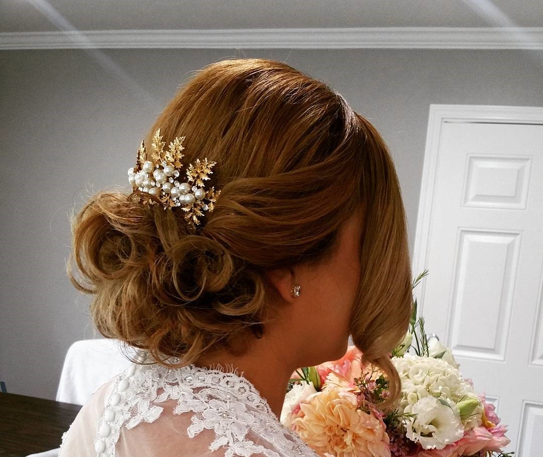 An updo is always a good idea if you're looking for a classy mother-of-the-bride  hairstyle! We added a little hair pin in there to elevat... | Instagram