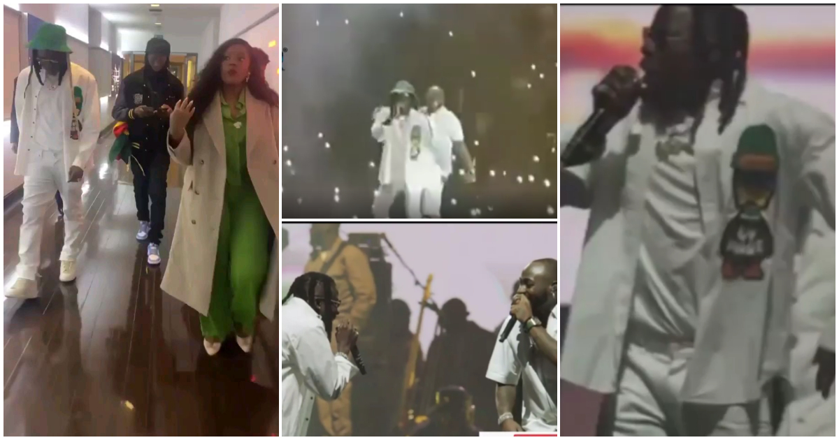 Beautiful videos of Stonebwoy's energetic performance with Davido at his 02 Concert pop up