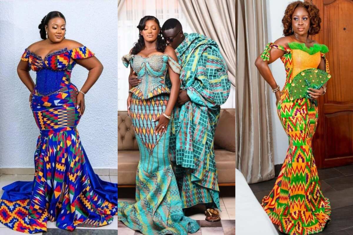 Gorgeous Ghana Kente Styles  Kente styles, Kente dress, African lace  dresses