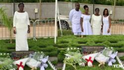 Tears flow as Amissah-Arthur's family visits his grave in sad photos