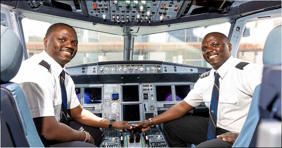 Kenyan twin pilots.