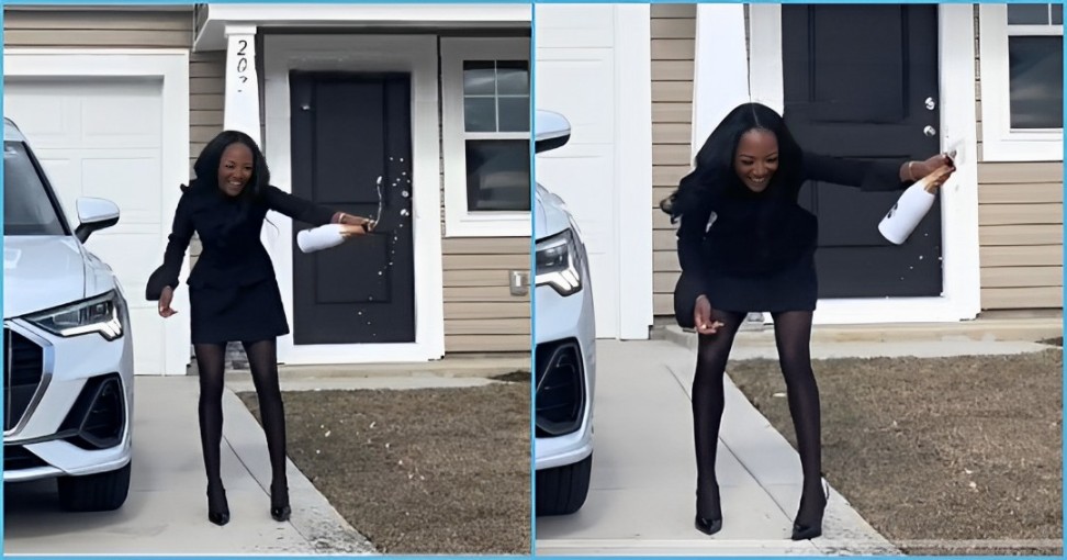 A young lady has become an inspiration to many people after she took to TikTok to announce that she had become a homeowner.