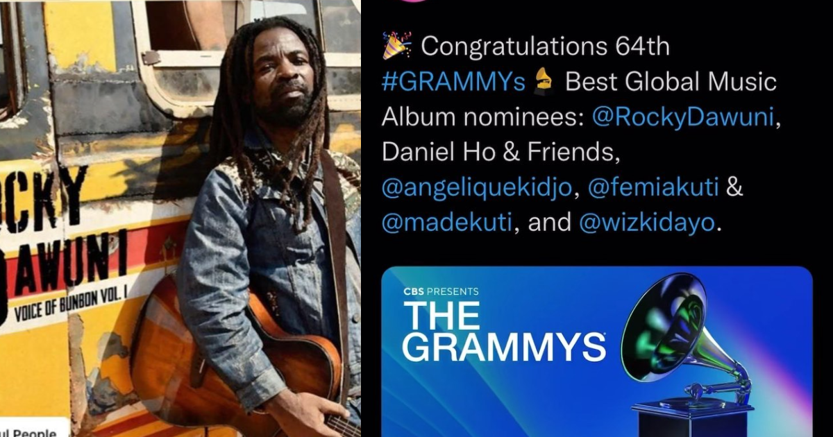 Rocky Dawuni gets Grammys 2022 nomination, competes with Wizkid, others for award