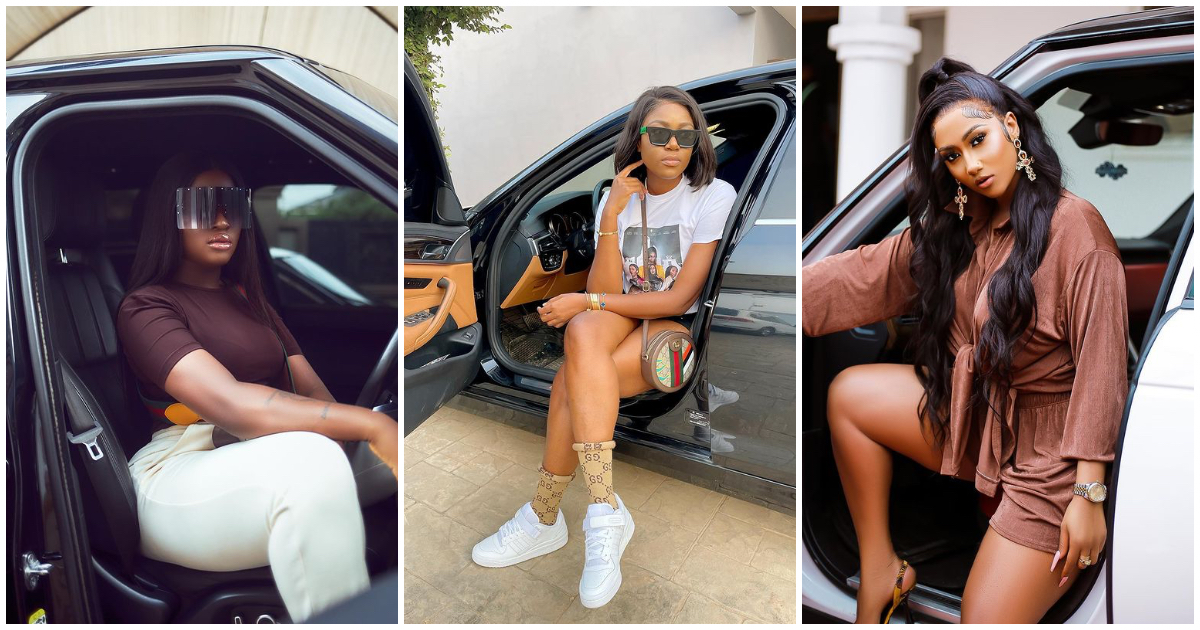 Delay, Hajia 4 Real, Joselyn Dumas, S3fa and 7 Other Stylish Female With Expensive Cars.