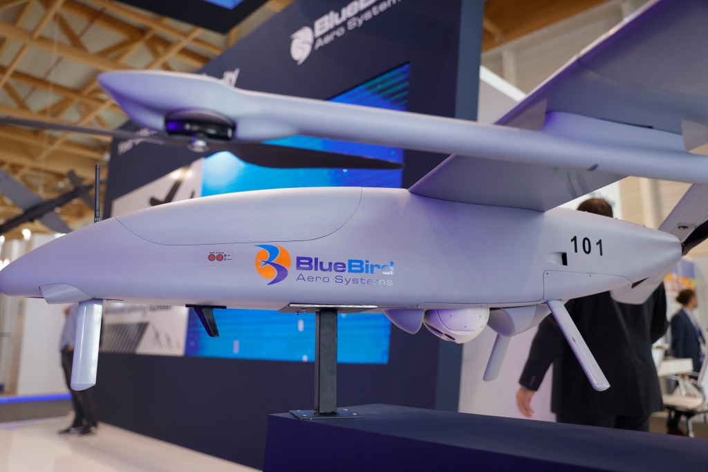 The WanderB vertical takeoff and landing drone developed by the Israeli company BlueBird Aero Systems