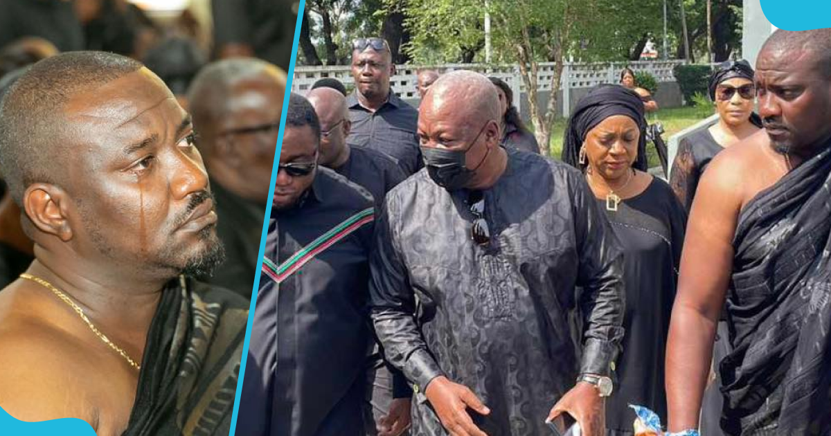 John Mahama leads NDC delegation to John Dumelo mother’s funeral service