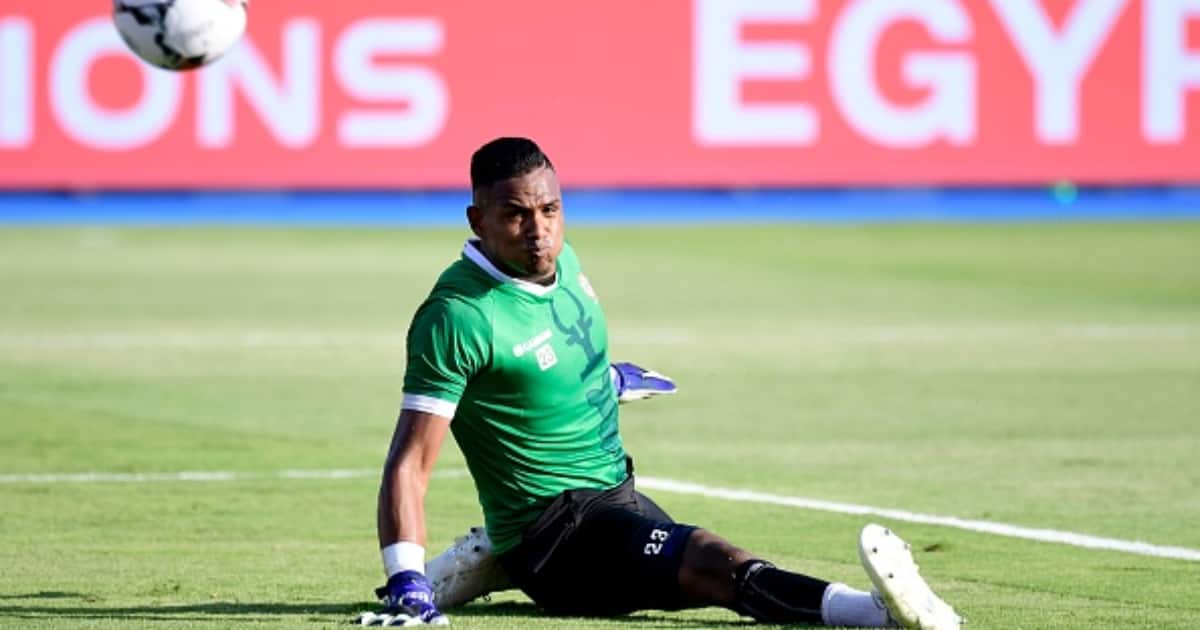 Melvin Adrien warms up ahead of the 2019 Africa Cup of Nations (CAN) Round of 16 football match between Madagascar and DR Congo at the Alexandria Stadium in the Egyptian city on July 7, 2019. Photo by JAVIER SORIANO.