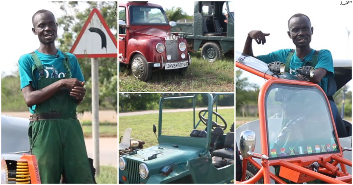 Inventor 1: GH innovator wows many with his home-made cars in video, netizen asks “how much is one for bush?”