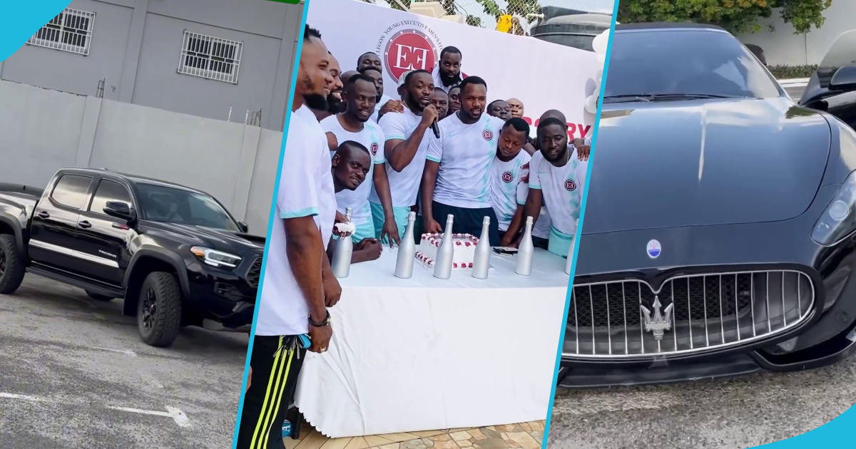 Kennedy Osei and his friends of the East Legon Young Executive Men's Fitness Club flaunt luxury cars in videos