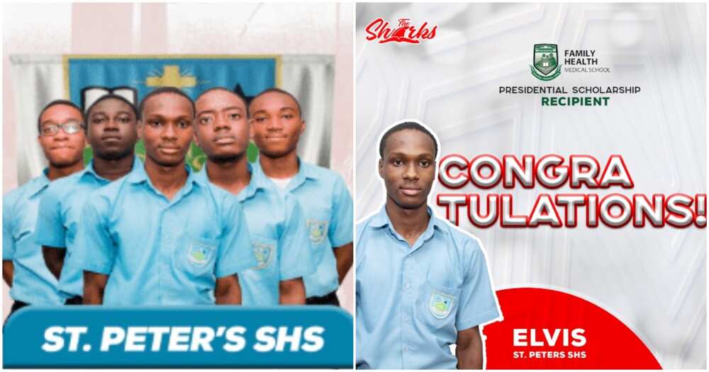 Photos of Elvis Owusu, a 2022 Sharks Quiz contestant from St Peter's