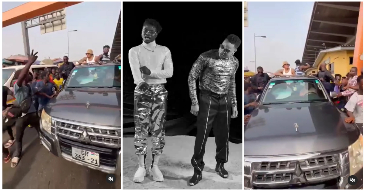 Kuami Eugene and Rotimi take over the streets of Accra, spraying cash on fans.