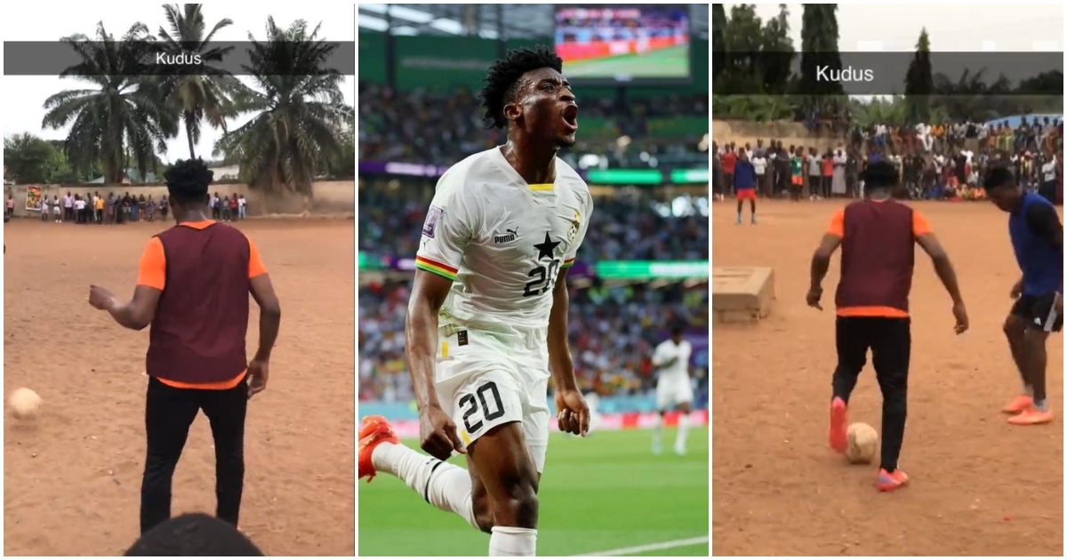 Mohammed Kudus: Ghanaian Football Star Plays Street Football In Nima; Video Warms Hearts