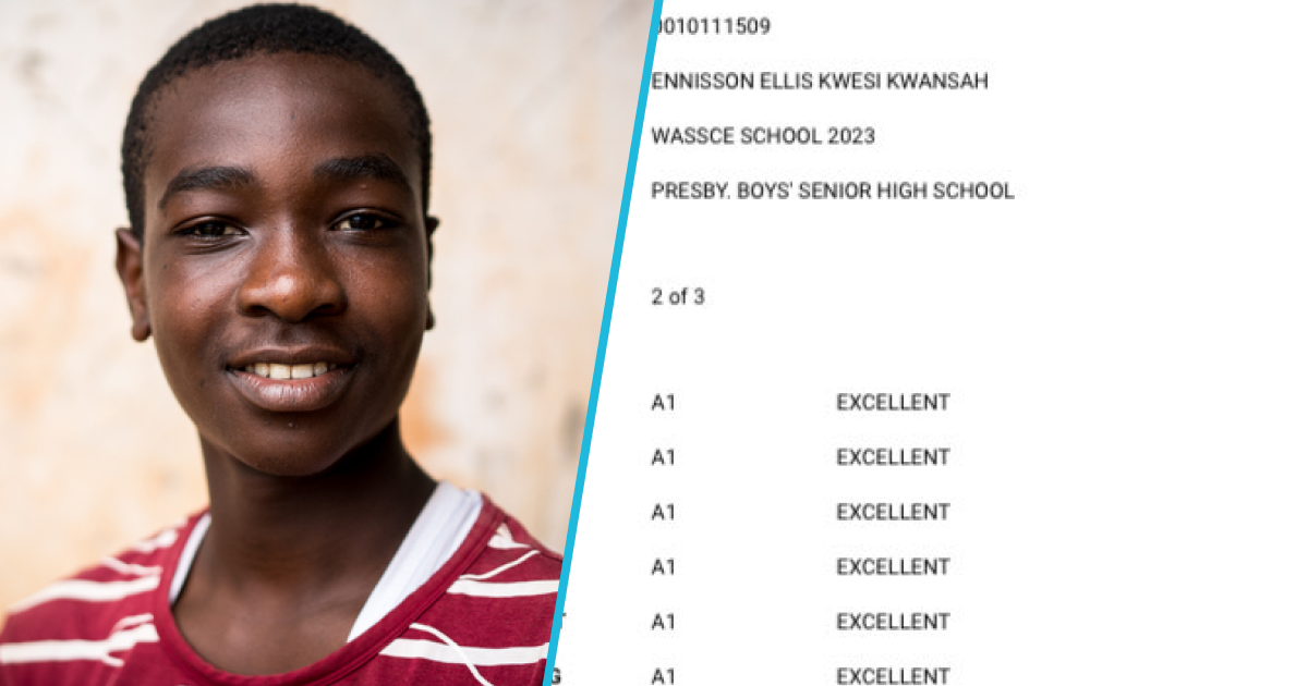 WASSCE 2023: Impressive results of PRESEC boy Ennisson Kwansah pop up, GH reacts