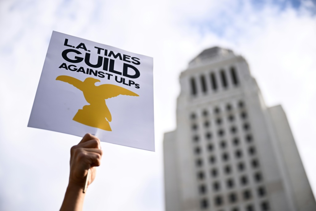 Unionized journalists at the Los Angeles Times walked off the job over planned job cuts