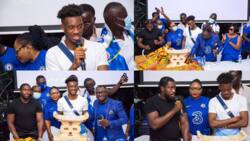 Beautiful photos and video emerge as Chelsea fans in Ghana present special gift to Callum Hudson-Odoi