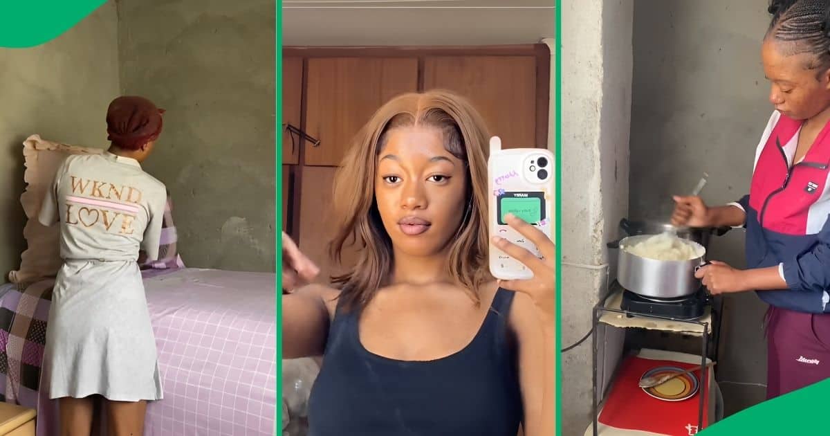 A woman showed her daily routine in her one-room home on TikTok