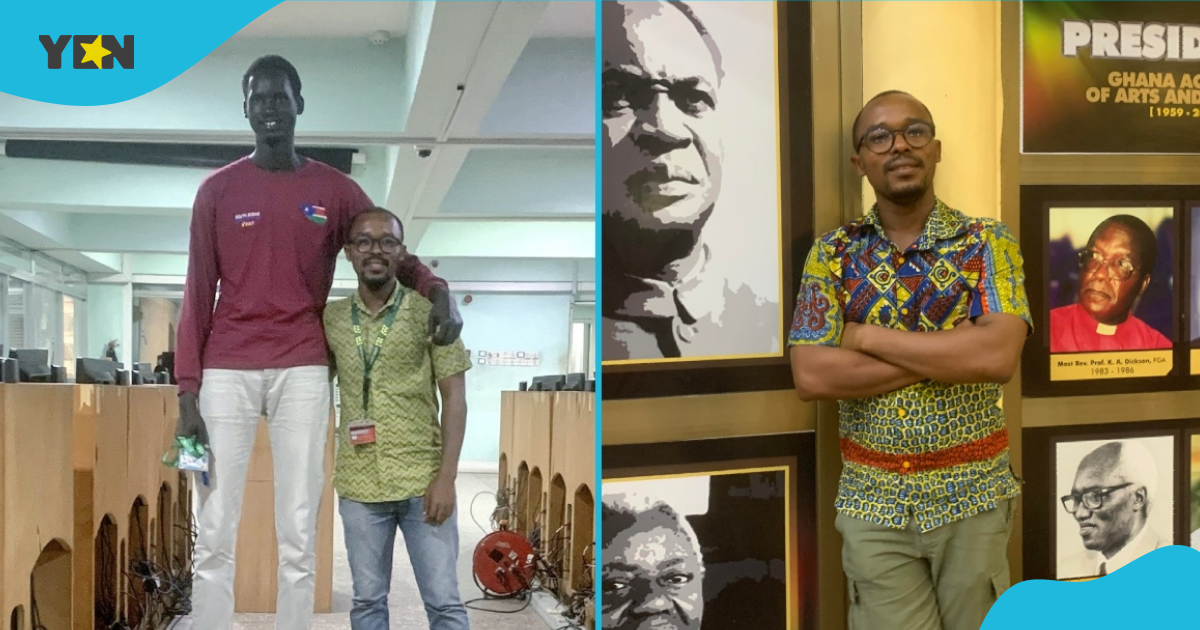 Kweku Nyamedua Bruchim and his tall student