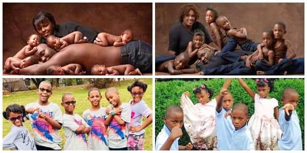 Photos of the Rozonno and Mia McGhee sextuplets.