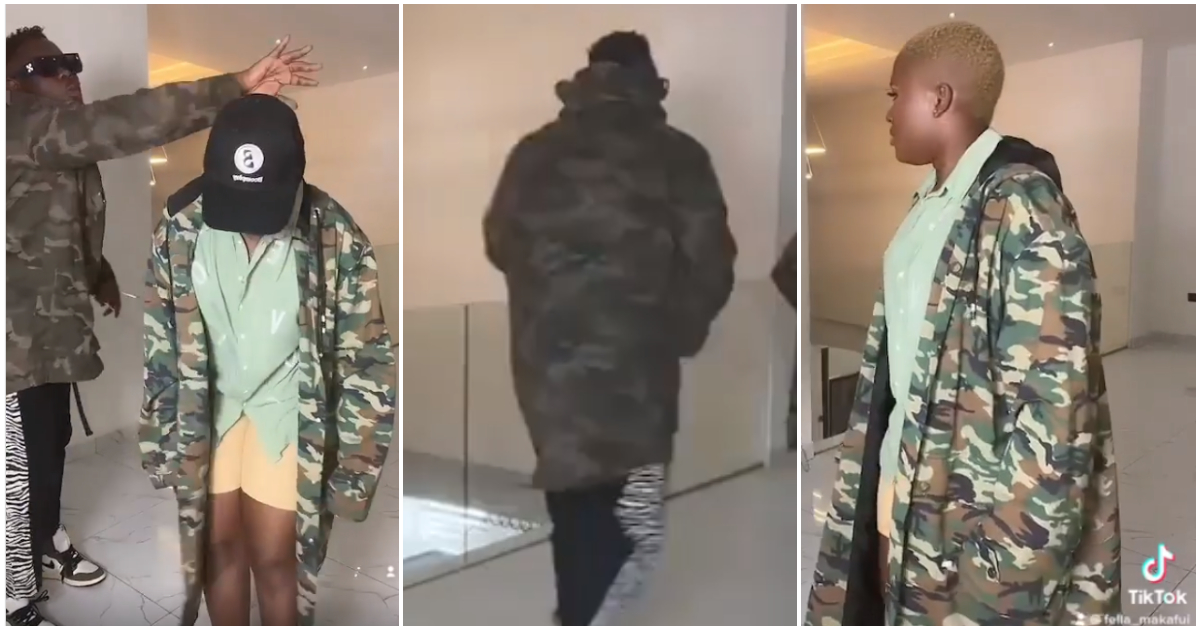 Video of moment 'angry' Medikal hits Fella Makafui and goes after her pops up; fans react